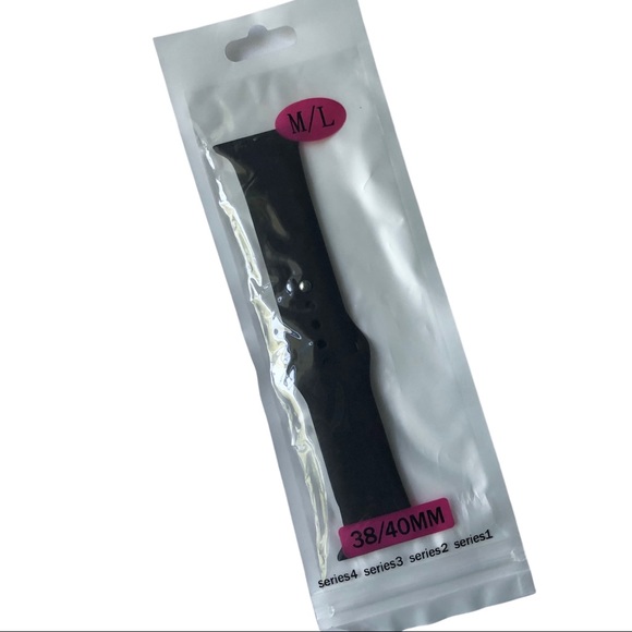 5/$20 NEW BLACK Silicone Sport Band Apple Watch 38/40/41mm M/L - Picture 7 of 8